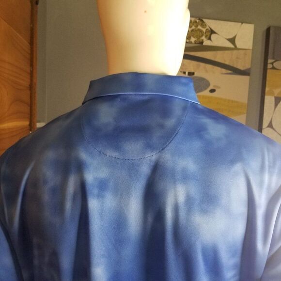 PGA Tour Blue Tie Dye Polo Shirt (size L) - Picture 5 of 10